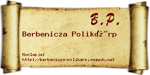 Berbenicza Polikárp névjegykártya